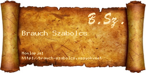 Brauch Szabolcs névjegykártya
