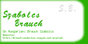 szabolcs brauch business card